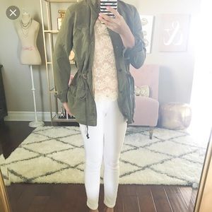 Army green cargo jacket